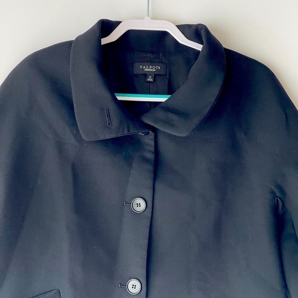Talbots Women's Plus Size Black Blazer Jacket Coat Wool Blend Jacket, Sz 14 - Picture 11 of 16